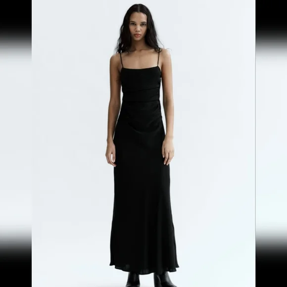 Zara | Dresses | Nwt Zara Draped Open Back Maxi Dress | Poshmark